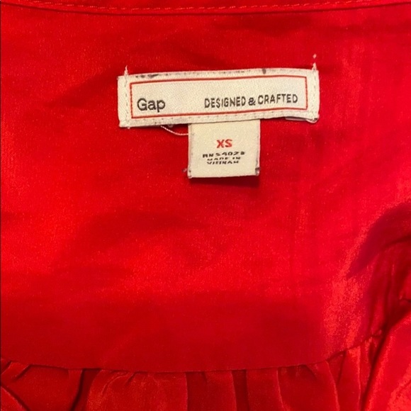 Gap Designed and Crafted Red Button Up Blouse - Picture 5 of 5